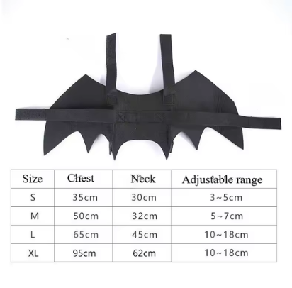 Bat Wings Pet Costume – Halloween Collar for Cats & Dogs