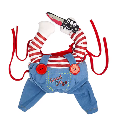Spooky Doll Pet Costume – Halloween Cosplay for Cats & Small Dogs